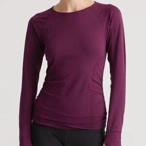 Quince Plum Seamless Ruched Long Sleeve